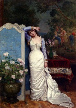 Auguste Toulmouche Painting - Mujer joven Auguste Toulmouche